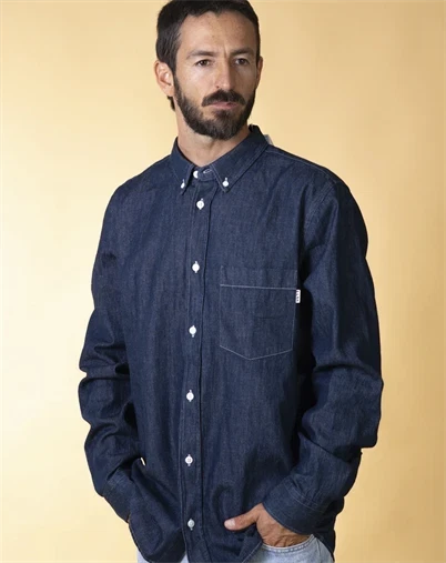 Elsk - Chambray Mens Skjorte - Raw Blue